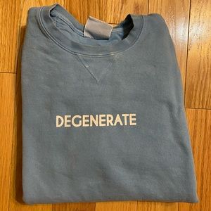 Barstool Sports blue Degenerate sweatshirt